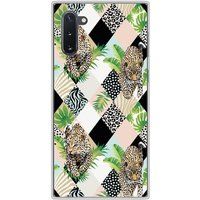 Samsung Galaxy Note 10 hoesje met luipaardprint en ruitjes
