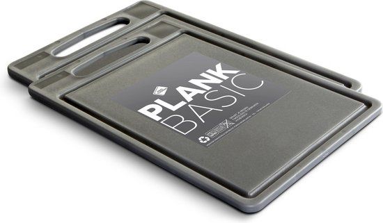 Inno Cuisinno Basic Snijplank Set - 2 stuks - 35x25cm - Zilver