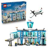 LEGO City Airport with Airplane Toy - Miniature Model Kit w/Terminal, Plane, Tug Car, Bridge, 9 Minifigures & Accessories - Birthday Gift Idea for 8+ Year Old Boys - 60502