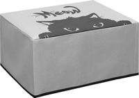 kwmobile hoes geschikt voor Canon Pixma TS5350 / TS5351 / TS5352 - Beschermhoes voor printer - Cover in grijs / zwart - Kat Meow design