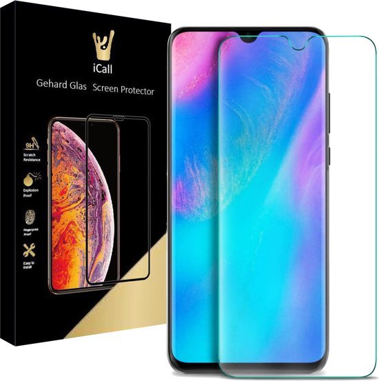 iCall - Huawei P30 Screenprotector - Tempered Glass Gehard Glas - Case Friendly