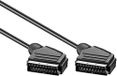 PremiumCord-kabel PremiumCord Scart-Scart M/M Kabel (21-pin), mannetje/mannelijke connector, zwart, 2 m