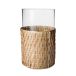 Nordic Nest ERNST Vase/photophore Ernst en panier Naturel, Ø18x30 cm