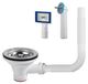 Solidchoice - 114 mm Set de vidange de cuisine avec tuyau de trop-plein et filtre en acier inoxydable