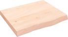 vidaXL Wastafelblad 60x50x(2-6) cm onbehandeld massief eikenhout