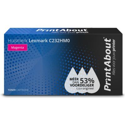 PrintAbout Huismerk C232HM0 Toner Magenta | Compatibel met Lexmark