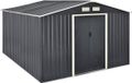 en.casa Abri de jardin avec porte coulissante 277x319x192 cm 15 m³ gris foncé