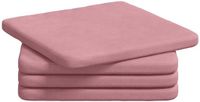 vidaXL Zitkussens - 4 stuks - Fluweel - Roze - 40 x 40 x 3 cm