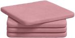 vidaXL Zitkussens - 4 stuks - Fluweel - Roze - 40 x 40 x 3 cm