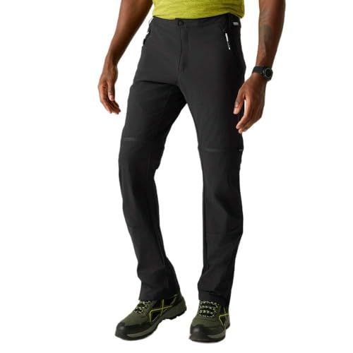 Regatta Heren Mountain Zip Off Broek Zwart