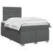 vidaXL Boxspringbed met matras, donkergrijs, 120 x 200 cm, met stoffen bekleding