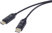 Renkforce RF-6117770 DisplayPort-kabel Glasvezel / DisplayPort Aansluitkabel DisplayPort-stekker, DisplayPort-stekker 20.00 m Zwart 8K UHD