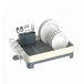 Amig Afwasrek Siba - 49,5 x 32 x 16,6 cm - Staal en Polypropyleen - Wit en Grijs