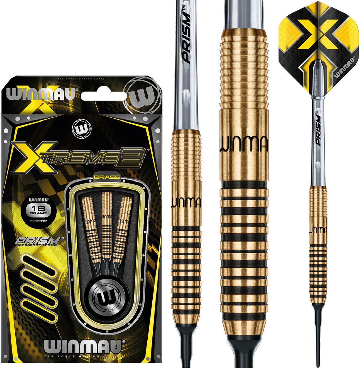 WINMAU - Xtreme 2 Dartpijlen Professioneel - 16g Barrel/18g Full Weight Soft Tip