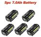 StarTech 40V vervangingsaccu - OP4050/RY40200 - 7,0Ah (7000mAh) - Lithium-ion - Set van 5 - Grijs