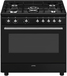 SMEG CX91GMBLNLK - Gasfornuis - 90 cm - Zwart - 5 kookzones