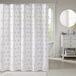 Madison Park Sophie Trendy douchegordijn met getextureerde pompons accent, moderne badkamerinrichting, machinewasbaar, privacyscherm, 182,9 x 182,9 cm, wit/blush