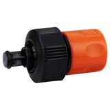 Black+Decker Tuinslang, snelkoppeling, met waterstop, diameter 16-19 mm, kunststof, zwart/oranje