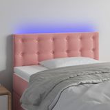 VidaXL Hoofdbord LED 90x5x78/88 cm Fluweel Roze