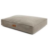 By Cee Cee Orthopedisch Hondenkussen - Hondenmand Met Wasbare Hoes- Geschikt Als Benchkussen & Hondenbed XXL - Foam Flakes Vulling - Ribstof Mokka Taupe - 120x80x18cm - Arlo