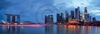 Shutterstock Imprimé d'art - Panorama de Singapour 95x33cm