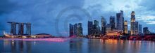 Shutterstock Imprimé d'art - Panorama de Singapour 95x33cm