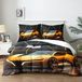 TRANKIELO® - Ensemble de literie 220x240 cm - Microfibre douce avec design Rennsport - Incluant 2 taies d'oreiller 65x65 cm