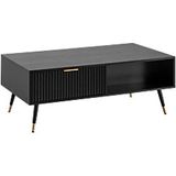 Sky Style WOHNLING Rechthoekig Koffietafel Zwart 1,100 x 600 x 340 mm