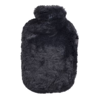fashy Warmwaterkruik met fleece hoes 2,0L, zwart