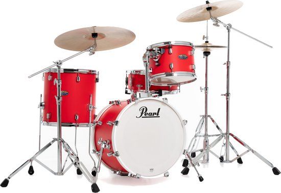 Pearl DMP984/C899 Decade Maple Matte Racing Red 4-delig drumstel
