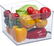 Merkloos / Sans marque Relaxdays 2x koelkast organizer met handgrepen - transparant