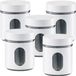 Zeller Voorraadpot - 8x - 600 ml - wit - met venster - luchtdicht - voedsel bus
