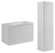3xE living Ensemble salle de bain vasque + colonne 80 cm, blanc