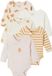 Vertbaudet Set van 5 newborn rompertjes beige lange mouw biologisch katoen unisex maat 74