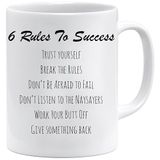 6 Arnold 6 Rules to Success 11oz Premium Quality Novelty Mug & Gift Box Set Tea Coffee for Office Work Home