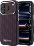 Karl Lagerfeld Backcase hoesje Kunstleer Effen Burgundy Geschikt voor Apple iPhone 17 Pro