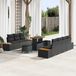 Maison Exclusive - Ensemble de jardin 10 pièces, salon en polyrotin noir