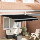 vidaXL Auvent solaire électrique 350 x 250 cm Noir Polyester