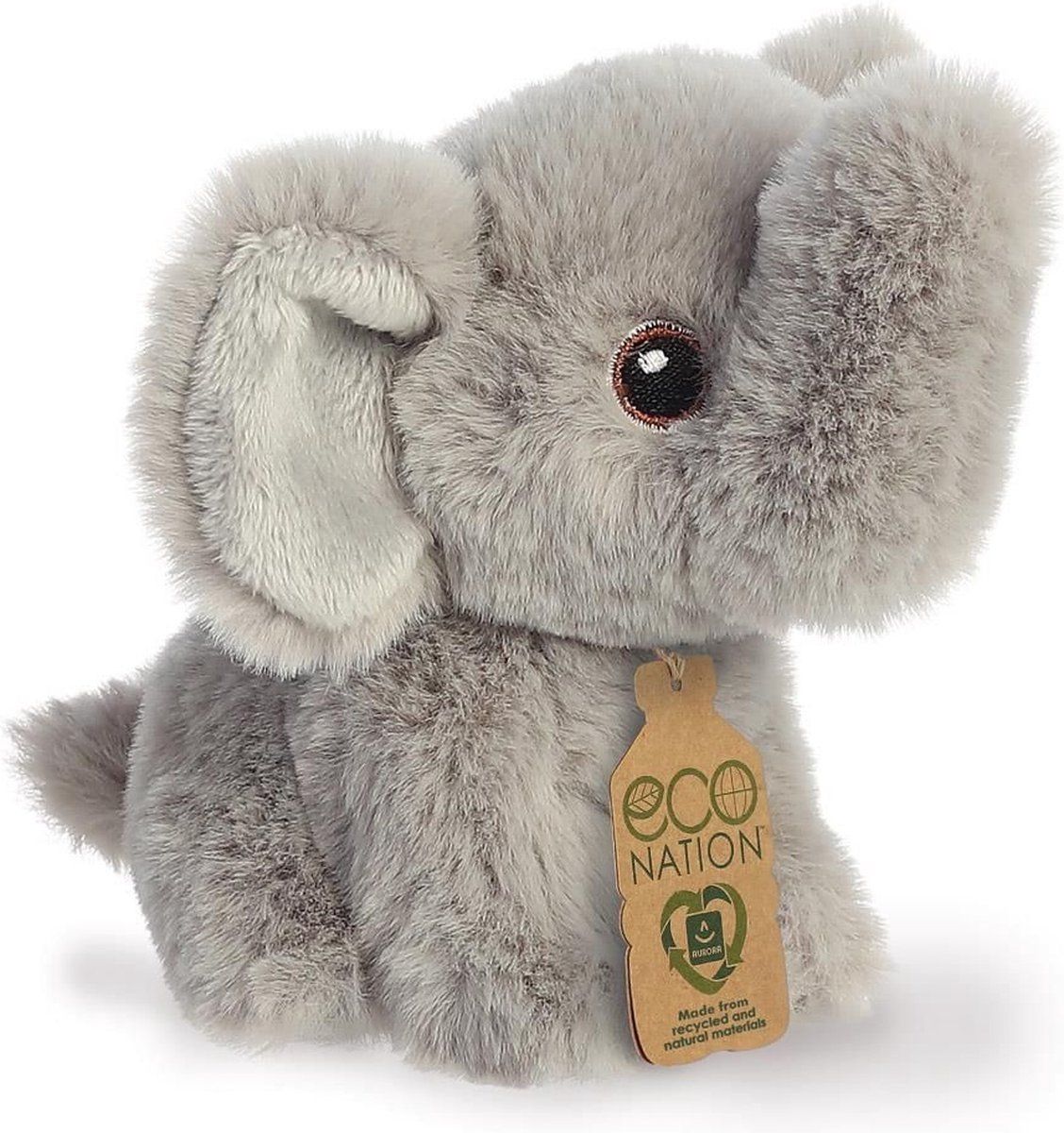 Aurora Eco Nation Mini Olifant - 5 inch - Grijs