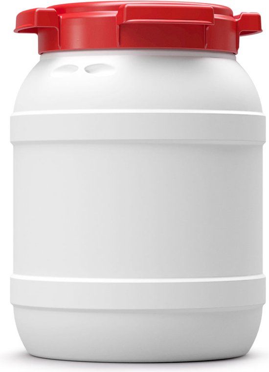 Waterkluis met schroefdeksel - 6,4 Liter - Wit/Rood