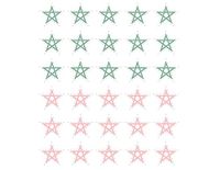 Dailylike Sticker papier sterren lijn 02 op vellen diameter 11 mm