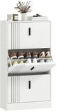 HOMCOM Schoenenkast - MDF - 63x24x117cm - Wit