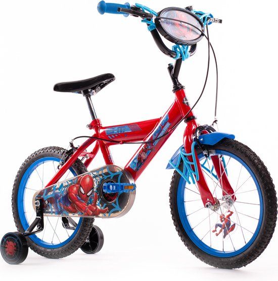 Huffy Spiderman 16 Inch Jongensfiets Rood Kinderfiets 5-7 Jaar