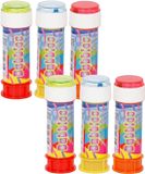 Folat Party Bubbles 60 ml bulles de savon jouet - 6x - enfants - jeu dans le bouchon - bouteille en plastique