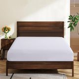 Hoeslaken voor kingsize bed, 100% Egyptisch katoen, 600-draaddichtheid 40,6 cm, ultrazacht, luxe, duurzaam, ademend en comfortabel (1 verpakking, kingsize hoeslaken, wit)
