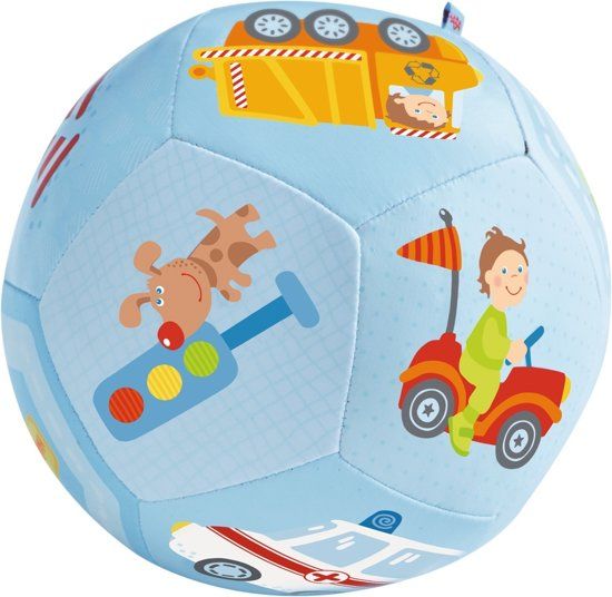 Haba - Babybal - Voertuigwereld - blauw