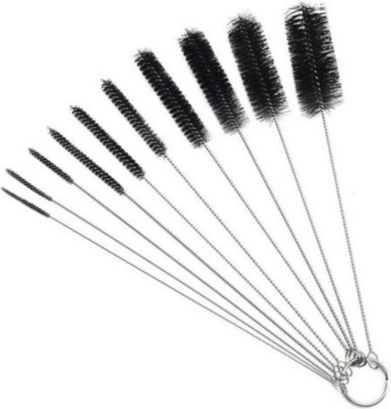 Jumada's - Complete set van 10 stuks - Schoonmaak Ragertjes - Borstels - Zwart