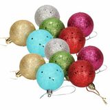 Gerd Rodermund Gmbh & Co.kg Boules de Noël - 12 pièces - Coloré - 5 cm Diamètre - Polystyrène - Paillettes