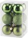 Cosy&Trendy Appelgroene kunststof kerstballen 6 cm - Mat/glans - Onbreekbare plastic kerstballen - Kerstboomversiering groen