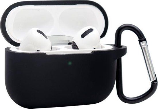 Knipex Vidamor Hoesje voor AirPods Pro - Siliconen Beschermhoes met Haak - Zwart